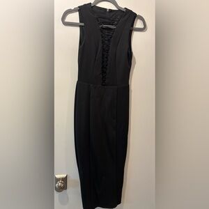 Black midi dress